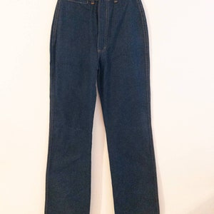 Vintage Deadstock 1970s SOB Dark Denim Straight Leg Jeans Cotton Rigid Denim