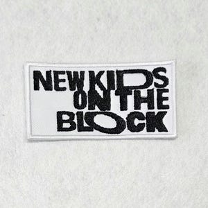 NKOTB - New Kids On The Block - "New Kids On The Block" Logo - Black & White Embroidered Patch