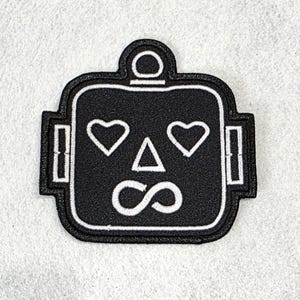NKOTB - BlockE the Blockhead - New Kids On The Block - Black & White Embroidered Patch