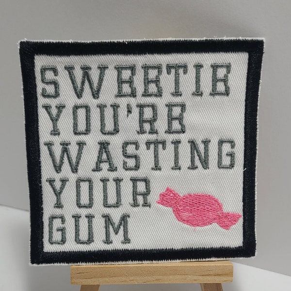 Wasting Your Gum THE BIRDCAGE Embroidered Patch - Meme Movie Quote - 90s Nostalgia - LGBTQ Movie