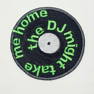 Can't Stop The High "the DJ might take me home" - Ldy Gga - Mayhem Album BONUS Track Lyrics - Vinyl Record Embroidered Patch