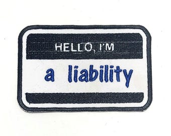 Lorde - Liability -  "Hello I'm a liability"  - Melodrama Album -  Name tag Embroidered Patch