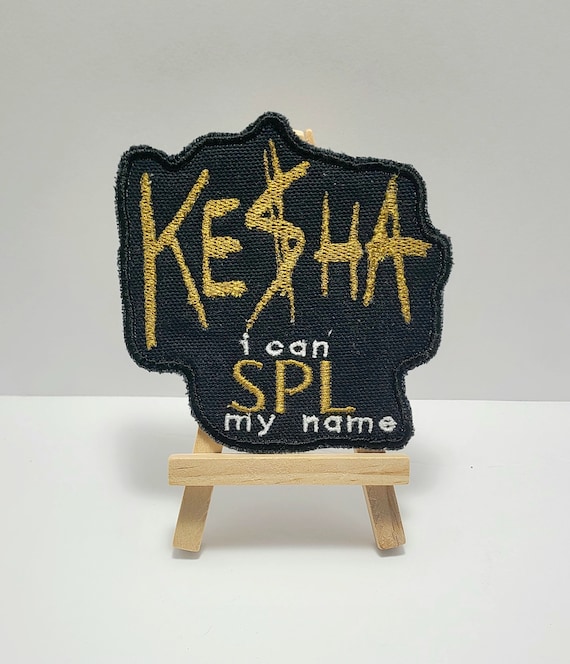 KESHA - Gold Embroidered Patch + Lyrics 