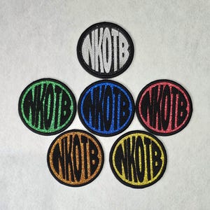 NKOTB - New Kids On The Block - NKOTB Colors Glitter Circle Patch - Embroidered Logo Patch