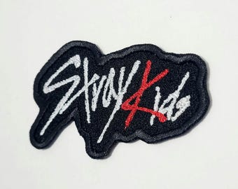 Stray Kids Embroidered Patch Logo - 2 Options - Cut Out-or- Circle Embroidered Patch