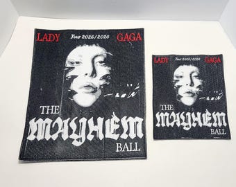 The Mayhem Ball Tour Poster - Lady Gga - Mayhem Album - Logo -  Embroidered Patch