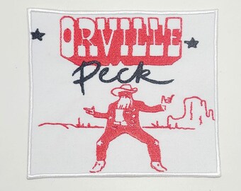 The Wild West - Orville Peck - Cowboy Desert Finger Guns - Red, White, & Black - Embroidered Patch