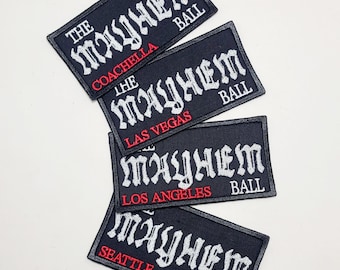 The Mayhem Ball Tour Cities - Lady Gga - All 35 Locations - North America, Europe, Asia, Oceanian, South America - Embroidered Patch