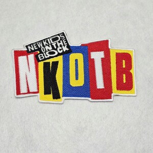 NKOTB - New Kids On The Block - "New Kids On The Block" VintageLogo - Red, Yellow, Blue, Black & White - Embroidered Patch