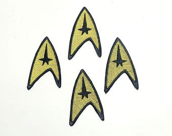Original Series - Communicator Embroidered Patch - St@r Trek - OR - NCC-1701 Embroidered Baseball Hat -Starship Enterprise - Gold and Black