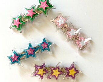 Hair Clips, Star Hair Clip, Hair Clips for Girls, Star Clips, Baby Shower Gift, Baby Hair Accessories