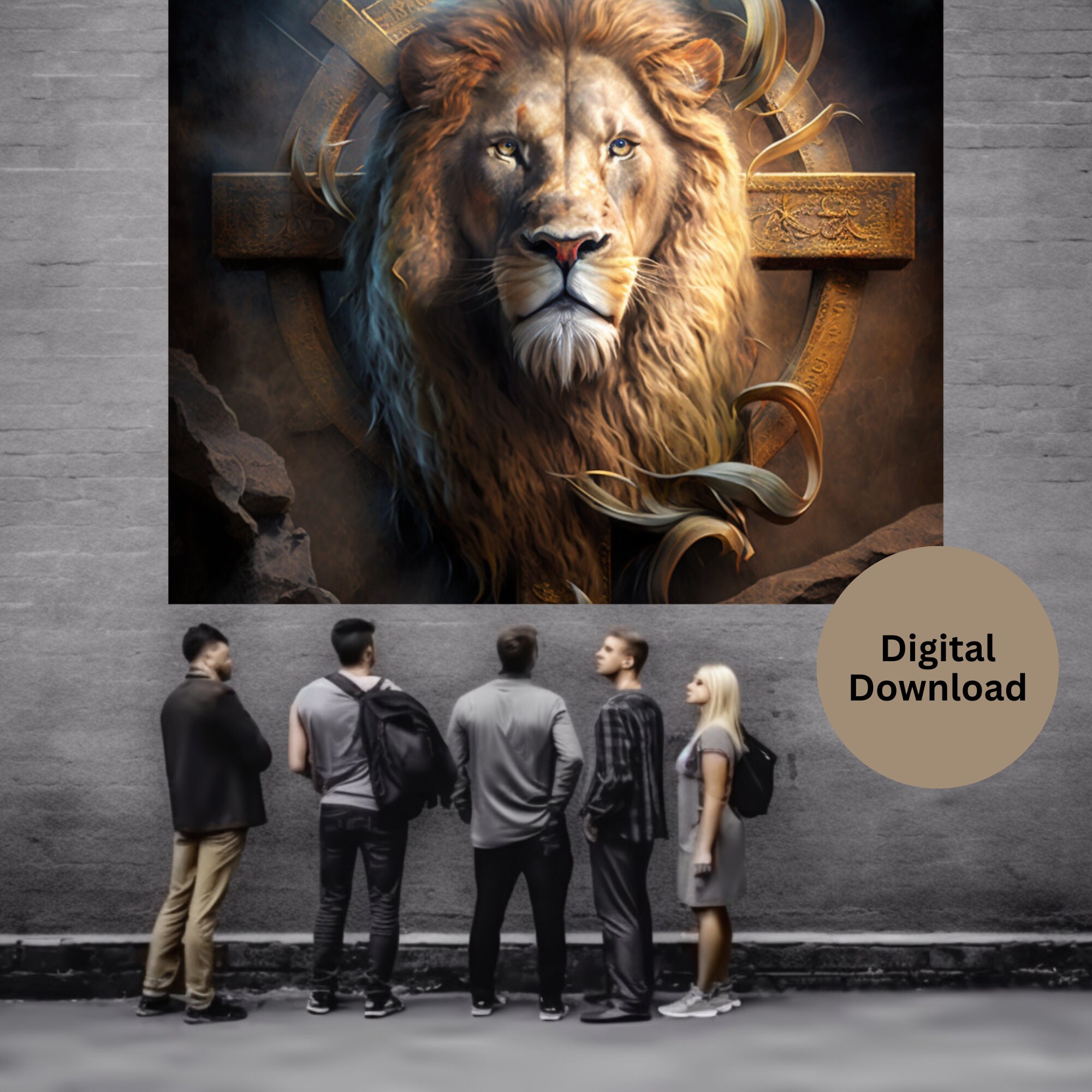 Lion of Judah Digital Print | Religious Wall Art | Printable Poster ...