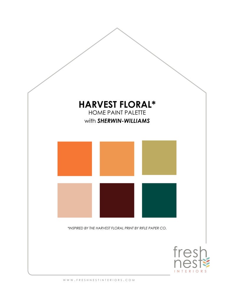 Autumn Paint Color Palette Sherwin Williams Paint Palette Harvest