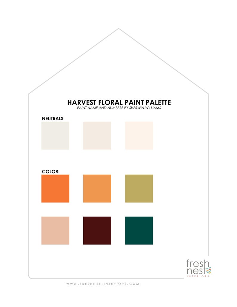 Autumn Paint Color Palette Sherwin Williams Paint Palette Harvest
