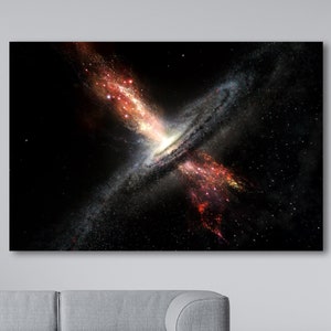 La galaxie de la voie lactée, immense toile Art, espace toile Art, toile cosmique, toile de télescope spatial, NASA photographie Wall Art, NASA