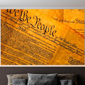 Canvas Wall Decor Grondwet van de Verenigde Staten van Amerika, canvas Grondwet van de Verenigde Staten, grote canvasafdruk