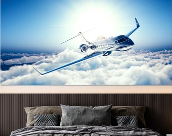 Airplane Canvas, Aviation Canvas, Airplane Wall Art, Plane Canvas Wall Art, Airport, Aviate, Aircraft Canvas, Pilot Gift, Jet Wall Art