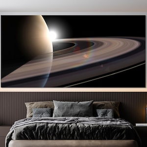 Saturn Planet Wall Decor, Space Canvas, Saturn Canvas Wall Art, Saturn Photography on Canvas