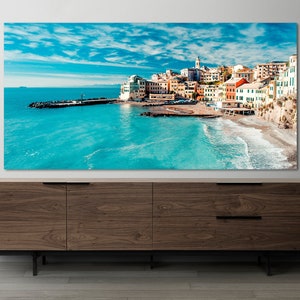 Uitzicht op Positano canvas, Italië canvas, kust muur decor, Italiaanse muur kunst, landschap canvas, kust print, Italiaanse kust canvas kunst, Amalfi