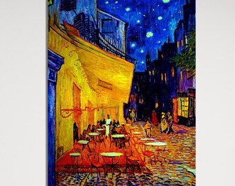 Giallobus Acrylglas-Bild 'Vincent Van Gogh – Kaffee In Der Nacht' – 140x100 Cm, Fertig Zum Aufhängen