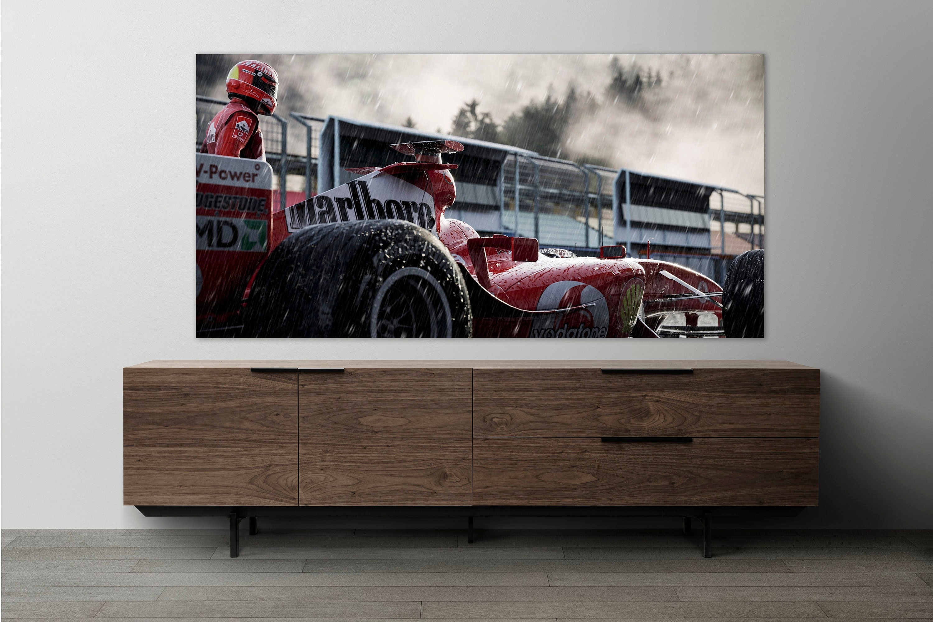 Formula One Wall Decor, Colorful Huge Canvas Art, F1 Wall Art, Formula 1 Canvas, Formula One Racing Canvas, F1 Red Team, Michael Schumacher