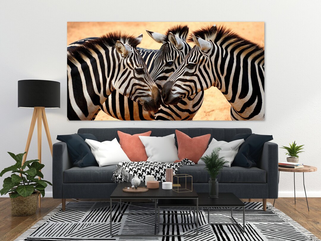Animal Wall Art, Zebras Canvas, Huge Canvas Art, Nature Life, Wildlife