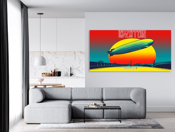 Led Zeppelin Wall Decor Huge Canvas Art Iconic Rock Music Canvas Wall Art Rock Band Celebration Day Iconic Album Covers Canvas for Wall Etsy