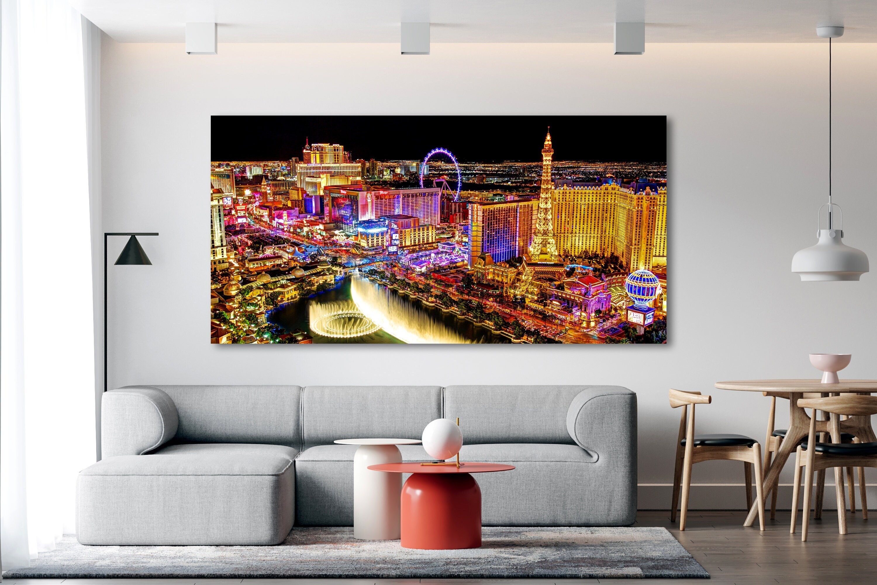 Vegas City Canvas, Cityscape Canvas, Huge Canvas Art, City Lights Wall Art, Las Vegas Wall Art, City Night, Casino Canvas, Skyscraper Canvas