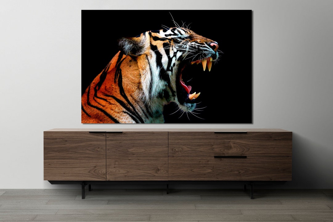 Tiger Canvas, Close up Tiger Canvas Wall Art, Large Canvas Print, Animal Wall Decor, Wild Life