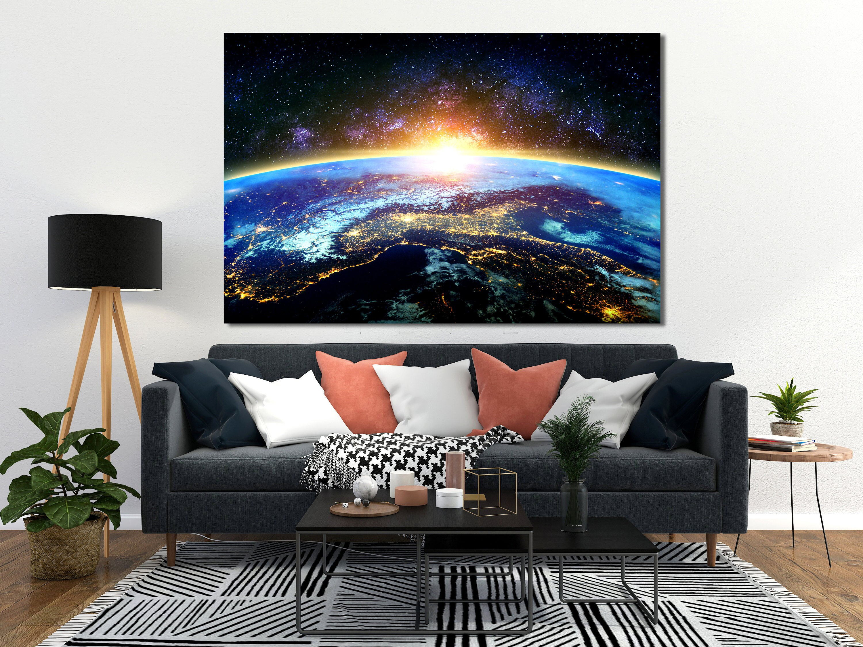 Space Canvas Art, Huge Canvas Art, Space Wall Art, Galaxy Image from NASA, Earth Photography by NASA on Canvas, Universe Canvas for Wall