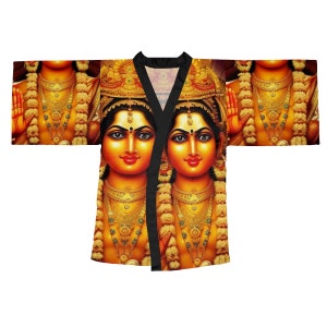 Goddess Lakshmi Kimono Robe abundance good luck gifts for mom grandma spa bride birthday anniversary elegant luxurious lounge