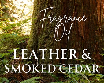 LEATHER & SMOKED CEDAR - Fragrance Oil - Roll On Perfume Oil, Earthy, Woody, Nature Fragrance, Unisex Fragrance, Leather Fragrance, Smokey