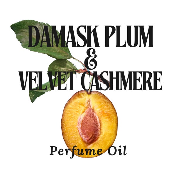 Damask Plum and Velvet Cashmere - Fragrance Oil - Roll On Perfume Oil, Luxury Perfume, Plum Fragrance, Luxury Perfume, Gift for Her