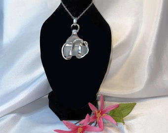 Fork Pendant with Sea Glass