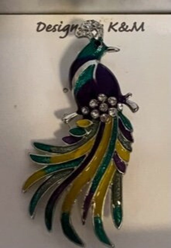 Vintage peacock pin brooch - Gem Vintage peacock pin brooch - Gem