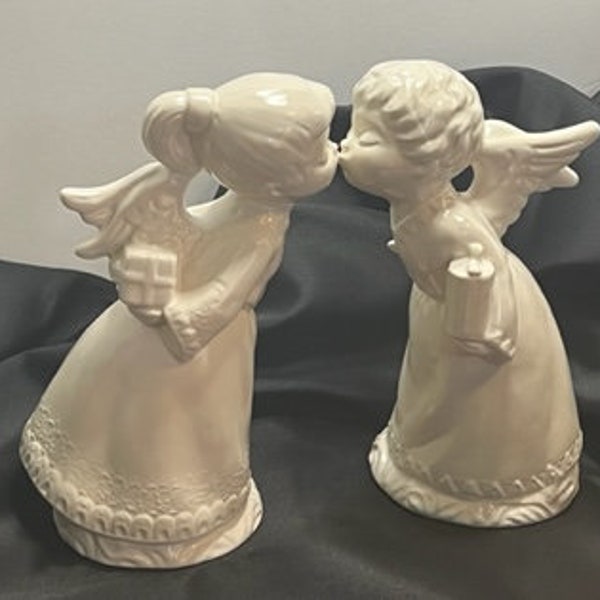 Ceramic Kissing Angels Etsy