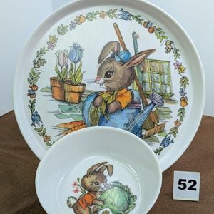 Dishes; Children&#39;s Choice of Four Snack Sets by Oneida Deluxe; 1972