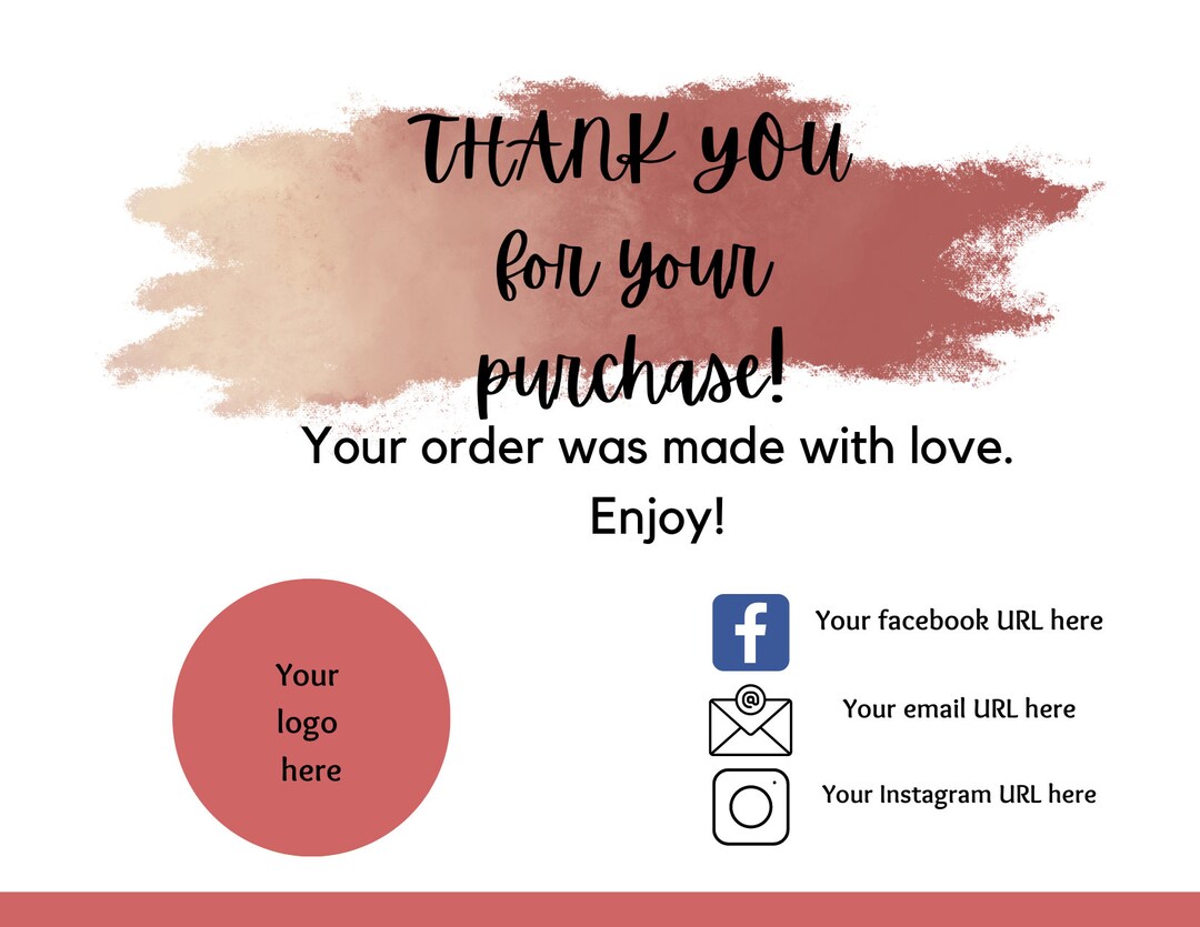 Thank You Business Notes - Etsy