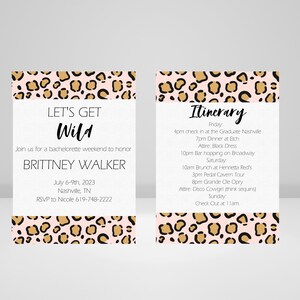 Let's Get Wild Bachelorette Party Bundle Printable PNG DIY Let's Get Wild Decoration Itinerary Let's Jungle Theme Bachelorette Bundle