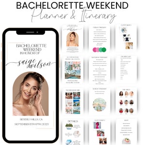 Bachelorette Weekend Itinerary Booklet, Deluxe Girls Trip Planner, Itinerary for Bachelorette Weekend, Ultimate Bachelorette Itinerary
