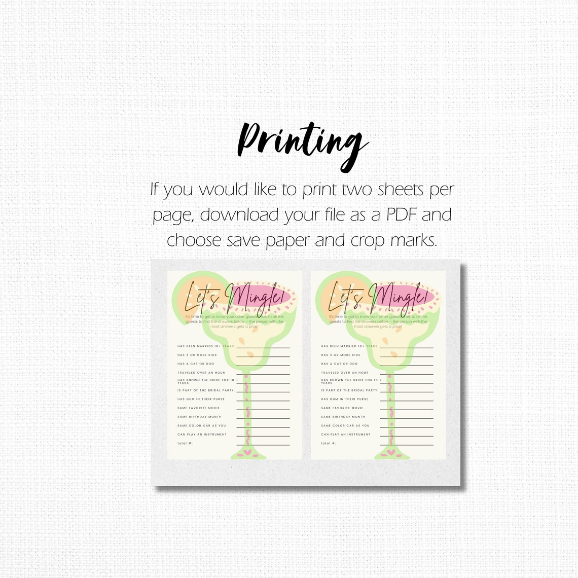 Bridal Shower Games 20 Printables Bundle Printable Minimalist Bridal ...
