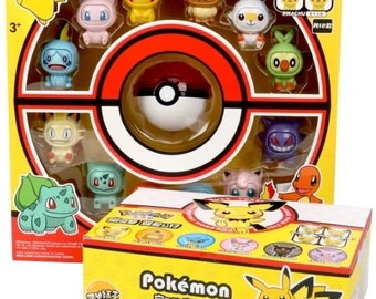 Pokemon Face change Anime Action Figure Kawaii 12 Kind Doll Dragon Ball Pokeball Pocket Monster Pikachu Toy Set for Kids