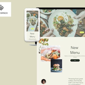 Squarespace Template, Squarespace 7.1 Template, Squarespace Website Template, Squarespace Template for Cafe Owner, Modern Website