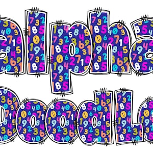 Back to School Alphabet PNG, School Letters, PNG Letters, School Alpha Doodle, Back to School Doodle, School Doodle, Alpha Pack Doodle 21D