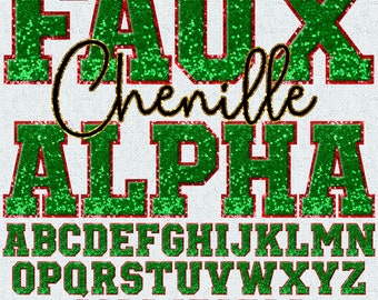 Christmas Faux Chenille Letters PNG, Christmas Glitter, Faux Chenille Patch, Alpha Doodle, Varsity Patches, Glitters, Alpha Pack 2FC