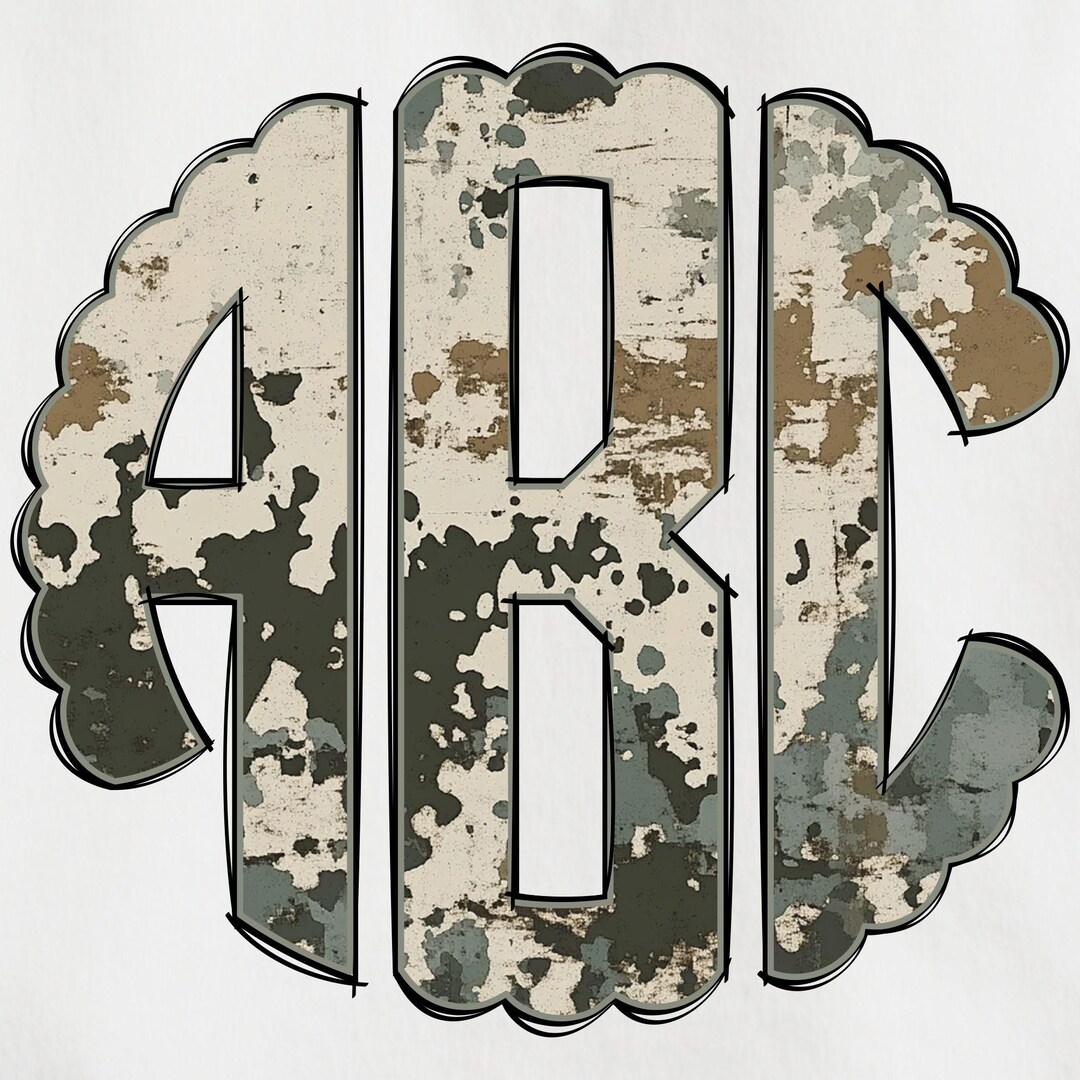 Camouflage Monogram PNG, Camouflage Monogram, Alpha Doodle, Monogram ...