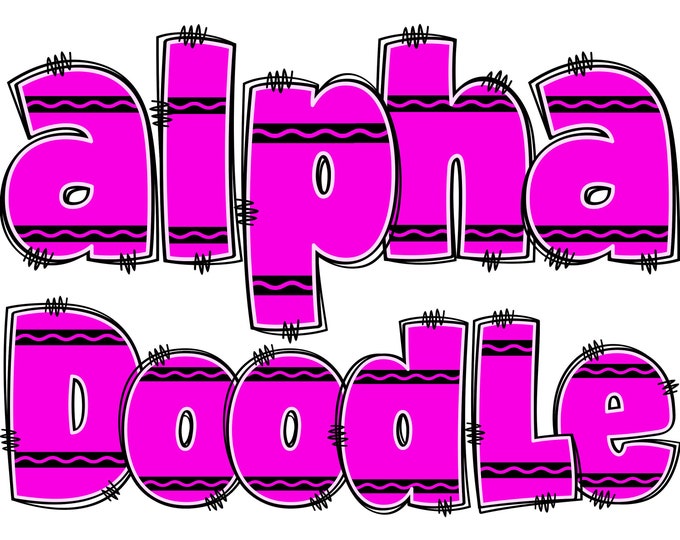 Crayon Letters & Numbers PNG, Alpha Doodle, PNG Letters, Doodle Letters ...