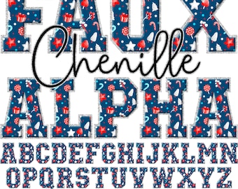 Christmas Faux Chenille Letters PNG, Christmas Alphabet, Faux Chenille Patch, Alpha Doodle, Varsity Patches, Glitter, Alpha Pack 4FC