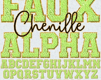 Faux Chenille Alphabet PNG, Varsity Letters Patches, Pastel Color Faux Chenille Printable Letters, Easter Spring Letters, Alpha Pack 3FC