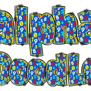 Back to School Alphabet PNG, School Letters, PNG Letters, School Alpha Doodle, Back to School Doodle, School Doodle, Alpha Pack Doodle 19A